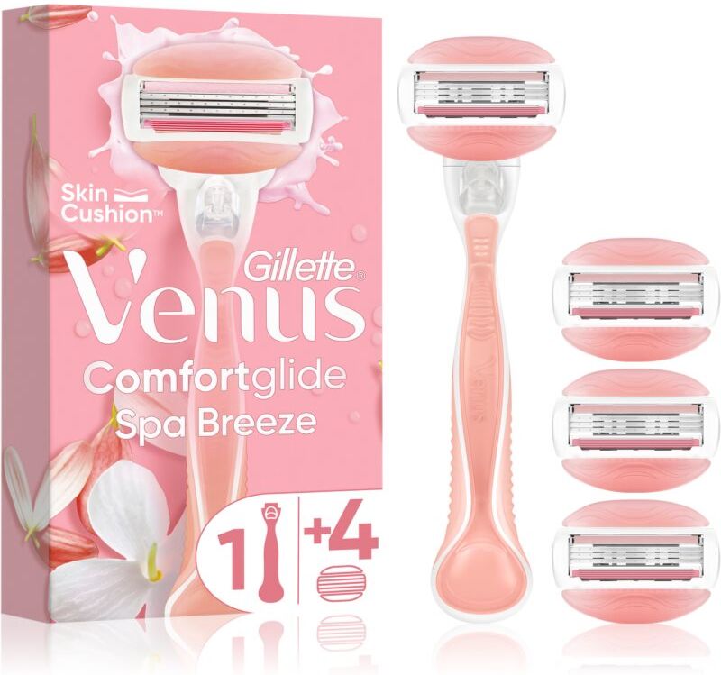 Gillette Venus ComfortGlide Spa Breeze women’s razor + replacement blades 4 pc