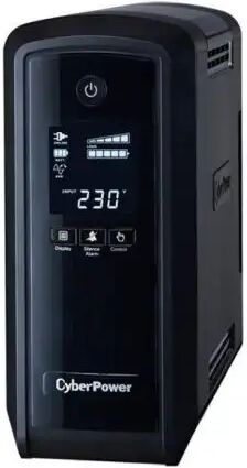 AWD-IT CyberPower PFC Sinewave 900VA Line Interactive Tower UPS 540W LCD Display 2x UK Plug 4x IEC AVR Energy Saving