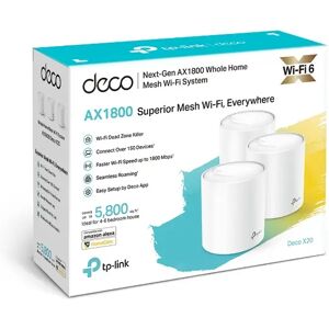 TP-LINK Deco X20 AX1800 Whole Home Mesh Wi-Fi 6 System - 3-pack