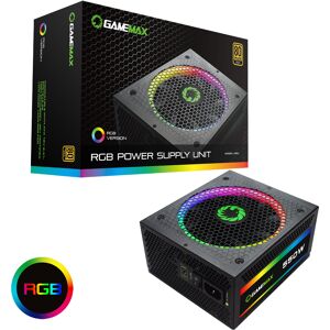 GameMax Game Max RGB-550 80 Plus Gold Rated PSU Modular 550W Power Supply Unit