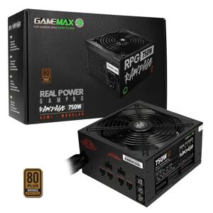 GameMax RPG 750W Rampage PSU 80 Plus Bronze Rated Semi Modular Power Supply Unit