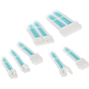 Kolink Core Adept Braided Cable Extension Kit - Brilliant White/Powder Blue