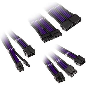 Kolink Core Adept Braided Cable Extension Kit - Jet Black/Titan Purple