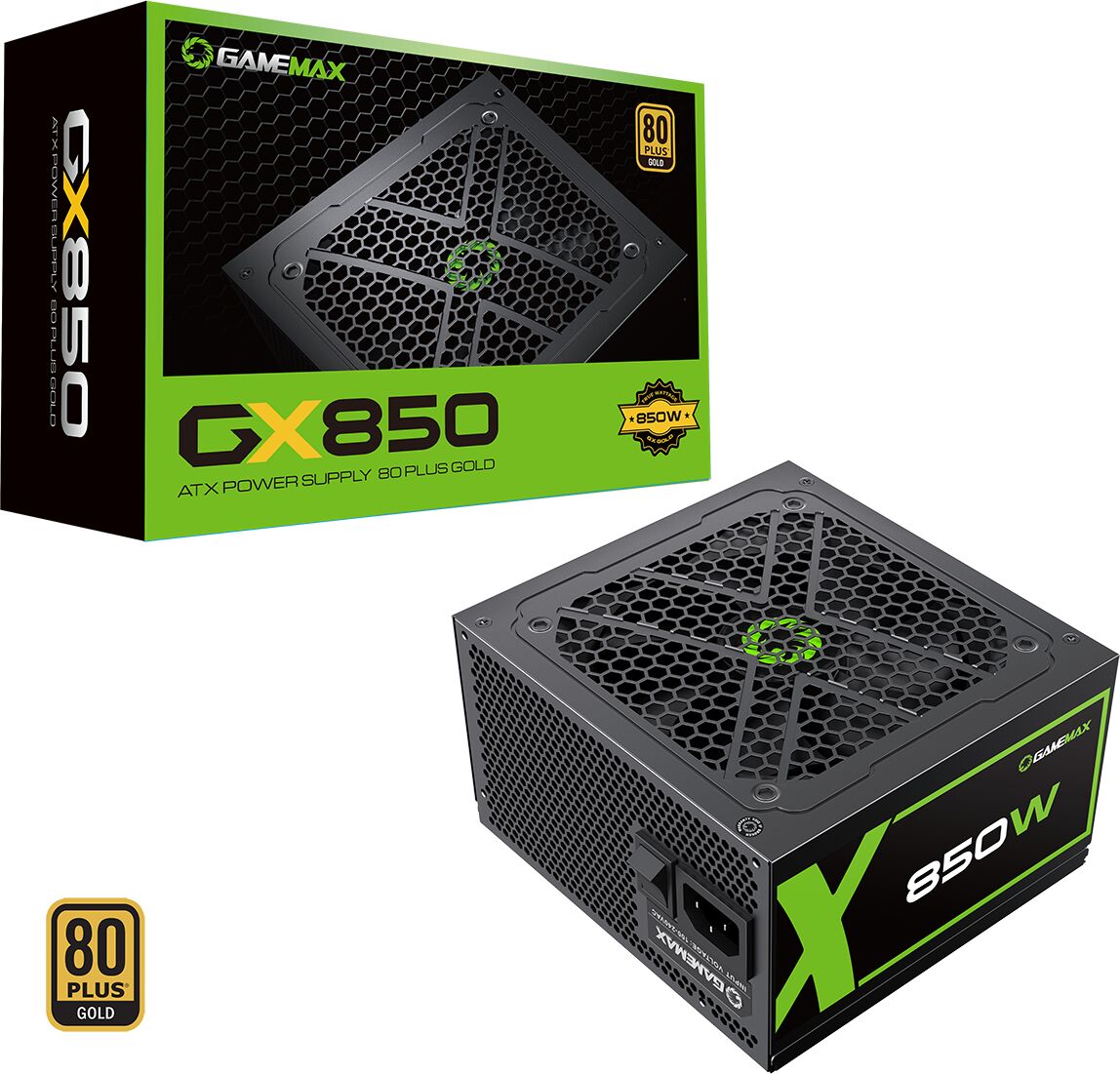 GameMax GX850W 80 Plus Gold Fully Modular Power Supply - GMX-GX850