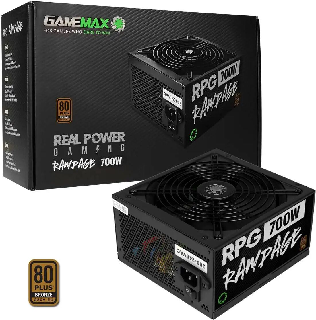 GameMax RPG 700W Rampage PSU 80 Plus Bronze Rated Power Supply Unit