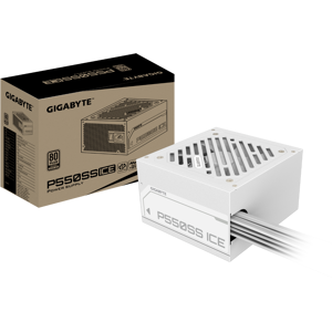 GIGABYTE GP-P550SS ICE 550W Flat Cable 80 Plus Silver ATX 3.0 Non-Modular Power Supply - White - GP-P550SS ICE GIGABYTE GP-P550SS ICE 550W Flat Cable 80 Plus Silver ATX 3.0 Non-Modular Power Supply - White - GP-P550SS ICE