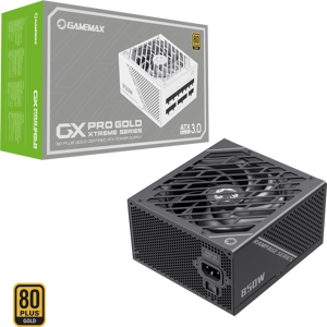 GameMax GX-850W Pro 80 Plus Gold PSU Modular ATX 3.0 PCIe 5.0 850W Power Supply - BLACK GameMax GX-850W Pro 80 Plus Gold PSU Modular ATX 3.0 PCIe 5.0 850W Power Supply - BLACK