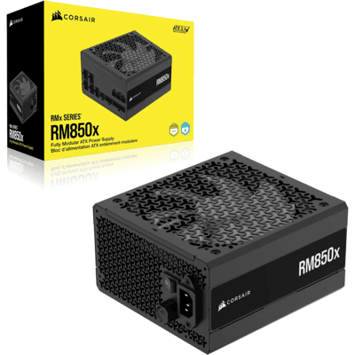 Corsair RMx Series RM850x Cybenetics Gold ATX3.1 PCIe5.1 Fully Modular Power Supply - CP-9020270-UK Corsair RMx Series RM850x Cybenetics Gold ATX3.1 PCIe5.1 Fully Modular Power Supply - CP-9020270-UK