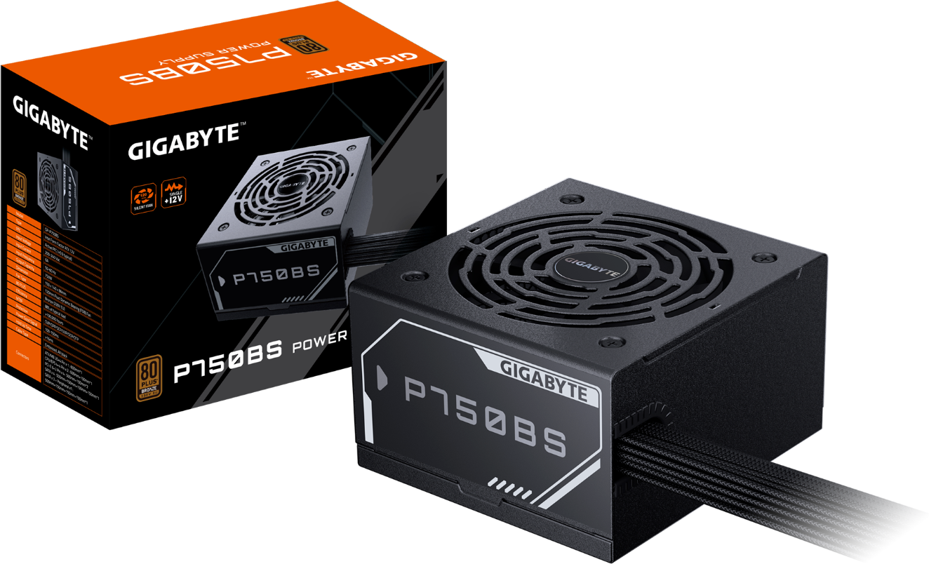 GIGABYTE GP-P750BS 750W 80+ Bronze Certified Power Supply - Black