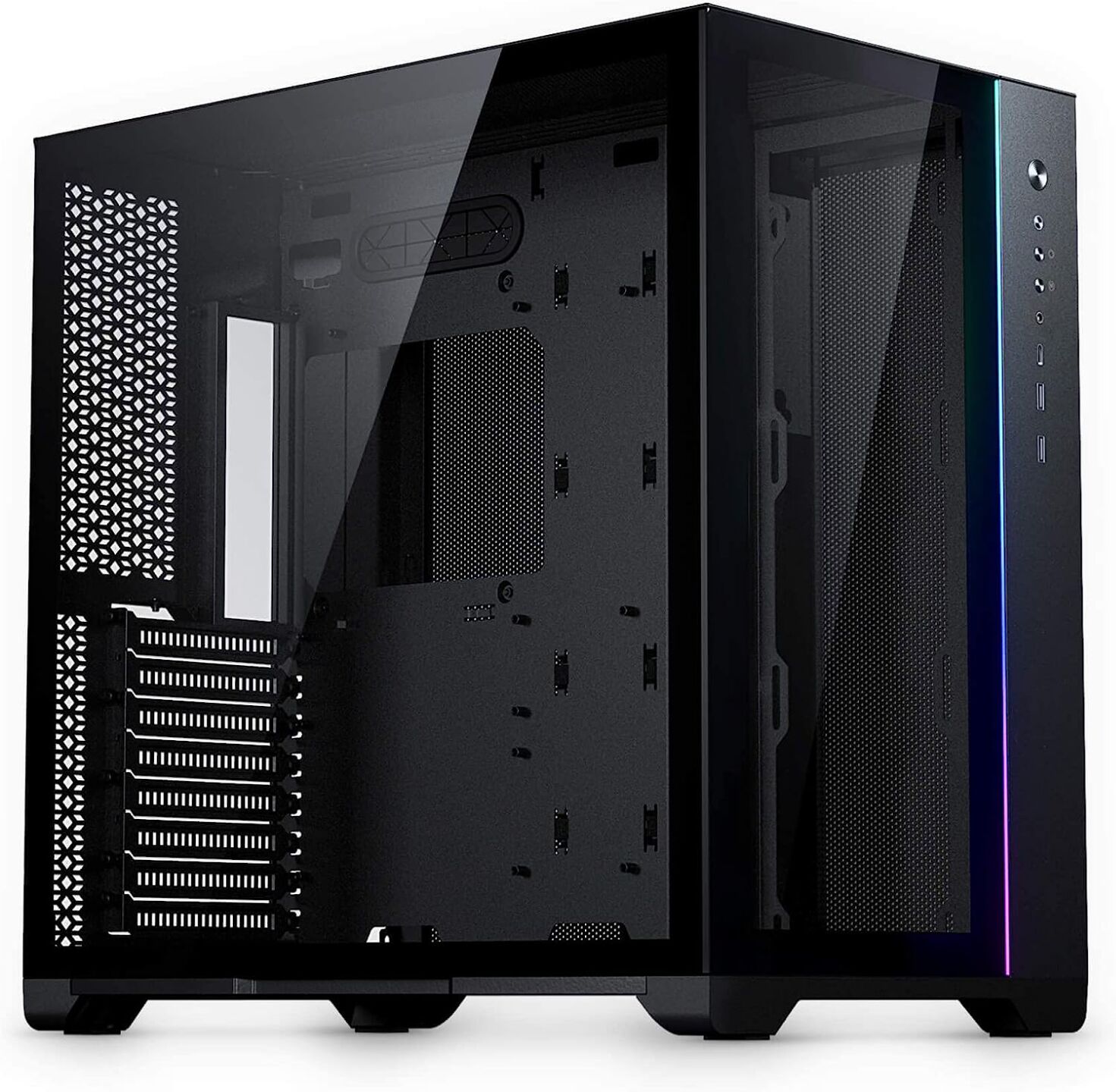 AWD-IT Magniumgear NEO Qube 2 Dual Chamber ATX Mid-Tower DRGB Gaming PC Case - Black - MG-NE620Q_DBK02