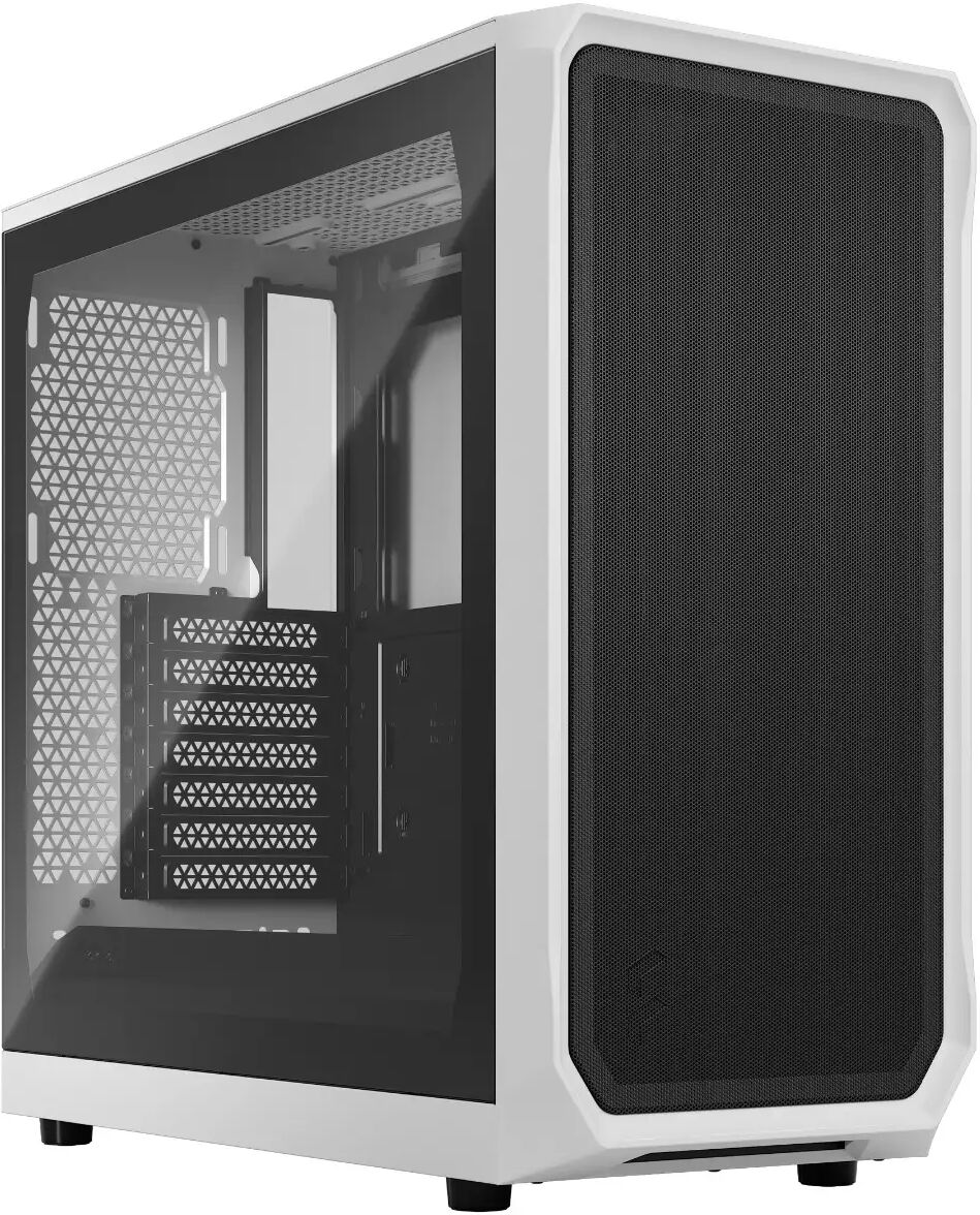 Fractal Design Focus 2 ATX Mid Tower Case - Clear Tint Tempered Glass - White - FD-C-FOC2A-02