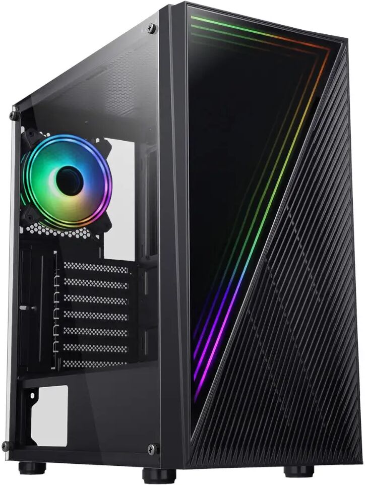 X= Infinity Black ARGB ATX Tempered Glass Esports PC Gaming Case