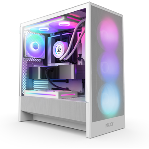 NZXT H5 Flow RGB (2024) Mid-Tower Case - All White NZXT H5 Flow RGB (2024) Mid-Tower Case - All White
