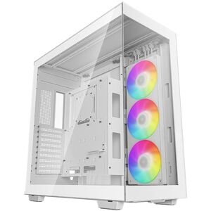 DeepCool CH780 Panoramic Gaming Case, Full ATX, Tempered Glass, 3x ARGB Fans - White - R-CH780-WHADE41-G-1 DeepCool CH780 Panoramic Gaming Case, Full ATX, Tempered Glass, 3x ARGB Fans - White - R-CH780-WHADE41-G-1