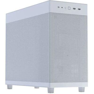 Asus Prime AP303 Mesh Panel Compact 44L ATX Mid-Tower PC Case - 360mm Radiator, USB-C 20Gbps, GPU Bracket - White Asus Prime AP303 Mesh Panel Compact 44L ATX Mid-Tower PC Case - 360mm Radiator, USB-C 20Gbps, GPU Bracket - White