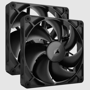 Corsair iCUE LINK RX140 14cm PWM Case Fans x2, Magnetic Dome Bearing, 1700 RPM, iCUE LINK Hub Included, Black - CO-9051012-WW