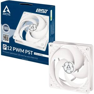 Arctic P12 12cm Pressure Optimised PWM PST Case Fan, Fluid Dynamic, 200-1800 RPM, White - ACFAN00170A