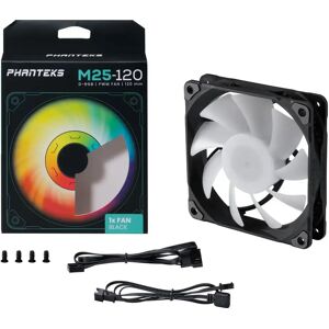 Phanteks M25 120mm D-RGB PWM High-Airflow Case Fan - Black - PH-F120M25_DRGB_PWM_BK01