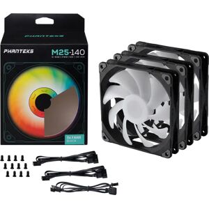 Phanteks M25 140mm D-RGB PWM Case Fan Triple Pack - Black - PH-F140M25_DRGB_PWM_BK01_3P