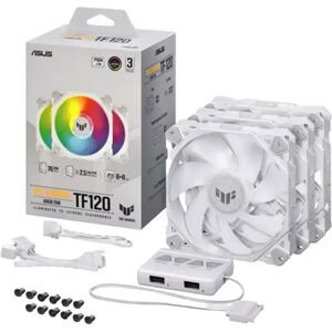 Asus TUF Gaming TF120 ARGB Fan - Triple Fan Kit with ARGB Controller - WHITE - 90DA0033-B09030