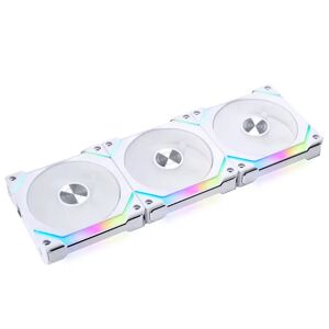 Lian-Li UNI SL120 V2 Addressable RGB 120mm Fan Triple Pack with Controller - White