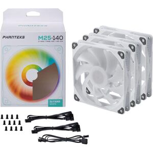 Phanteks M25 White PC Fan - 140mm, 3-Pack Phanteks M25 White PC Fan - 140mm, 3-Pack