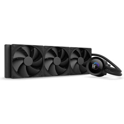 NZXT 360mm Kraken Plus Intel/AMD CPU AIO Liquid Cooler with 1.54" LCD Screen - Black - RL-KN360-B2 NZXT 360mm Kraken Plus Intel/AMD CPU AIO Liquid Cooler with 1.54" LCD Screen - Black - RL-KN360-B2