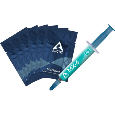 Arctic MX-6 Thermal Compound 4g - + 6 Cleaner Wipes - ACTCP00084A Arctic MX-6 Thermal Compound 4g - + 6 Cleaner Wipes - ACTCP00084A