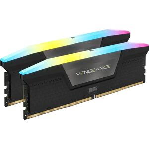 Corsair Vengeance RGB 64GB (2x32GB) DDR5 RAM 5200MHz C40 Memory Kit - Black - CMH64GX5M2B5200C40