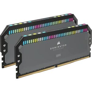 Corsair DOMINATOR PLATINUM RGB 32GB (2x16GB) DDR5 RAM 5200MT/s C40 Memory Kit - Cool Grey - CMT32GX5M2B5200Z40