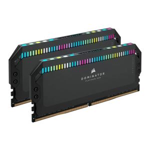 Corsair DOMINATOR PLATINUM RGB 64GB (2x32GB) DDR5 DRAM 6000MHz C40 Memory Kit - Black - CMT64GX5M2B6000C40