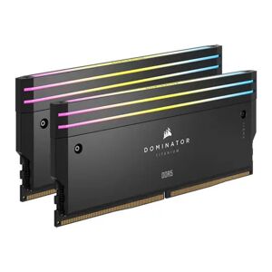 Corsair DOMINATOR TITANIUM RGB 32GB (2x16GB) DDR5 DRAM 6000MT/s CL30 Intel XMP Memory Kit — Black - CMP32GX5M2B6000C30