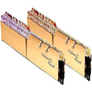 G.Skill Trident Z Royal RGB LED 16GB (2x8GB) 3600MHz RAM DDR4 C18 Dual Channel Memory Kit - Gold - F4-3600C18D-16GTRG