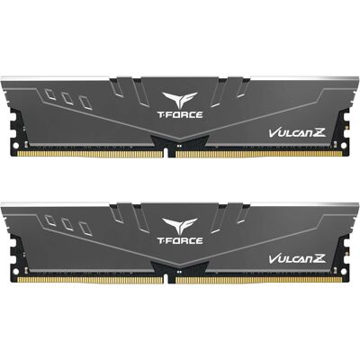 TeamGroup T-Force Vulcan Z 32GB (2 x 16GB) DDR4 3200MHz CL16 Desktop Memory Kit – Grey – TLZGD432G3200HC16FDC01 TeamGroup T-Force Vulcan Z 32GB (2 x 16GB) DDR4 3200MHz CL16 Desktop Memory Kit – Grey – TLZGD432G3200HC16FDC01