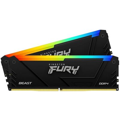 Kingston FURY Beast RGB 32GB (2x16GB) 3200MHz DDR4 Memory Kit - KF432C16BB2AK2/32 Kingston FURY Beast RGB 32GB (2x16GB) 3200MHz DDR4 Memory Kit - KF432C16BB2AK2/32