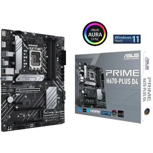 Asus PRIME H670-PLUS D4 Intel DDR4 ATX Motherboard - Socket 1700