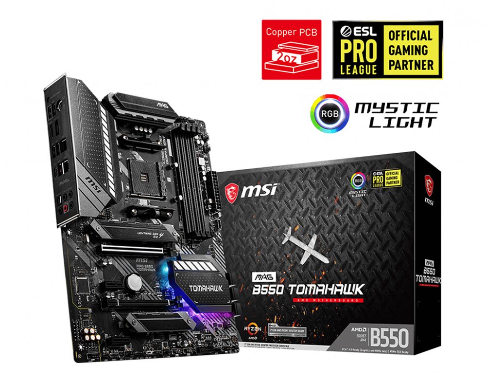 AMD Ryzen 9 5950X Sixteen Core 4.9GHz, MSI MAG B550 TOMAHAWK Motherboard CPU Bundle