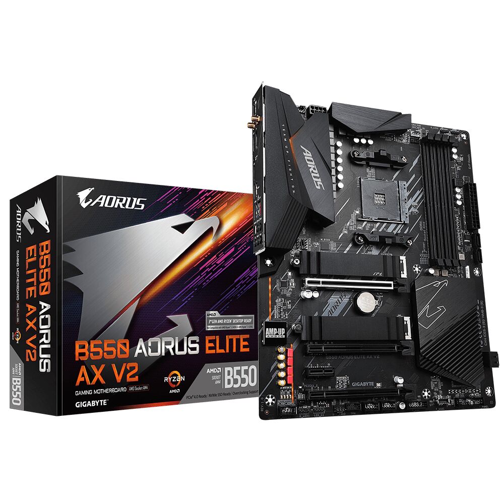 Gigabyte B550 AORUS ELITE AX V2 AMD Ryzen B550 ATX DDR4 Motherboard - Socket AM4