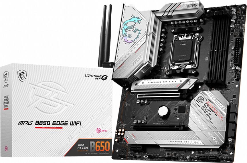 MSI MPG B650 EDGE WIFI AMD Ryzen DDR5 ATX Motherboard - Socket AM5