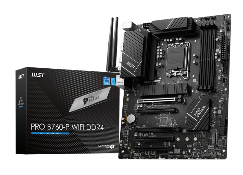 MSI PRO B760-P WIFI DDR4 Intel ATX Motherboard - LGA 1700