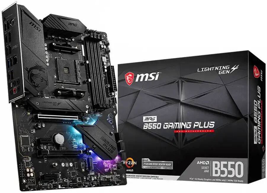 AMD Ryzen 7 5800X Eight Core 4.7GHz, MSI MPG B550 Gaming Plus Motherboard CPU Bundle