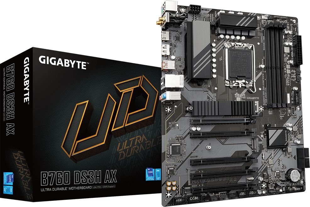 Gigabyte B760 DS3H AX Wifi Intel ATX DDR5 Motherboard - LGA 1700