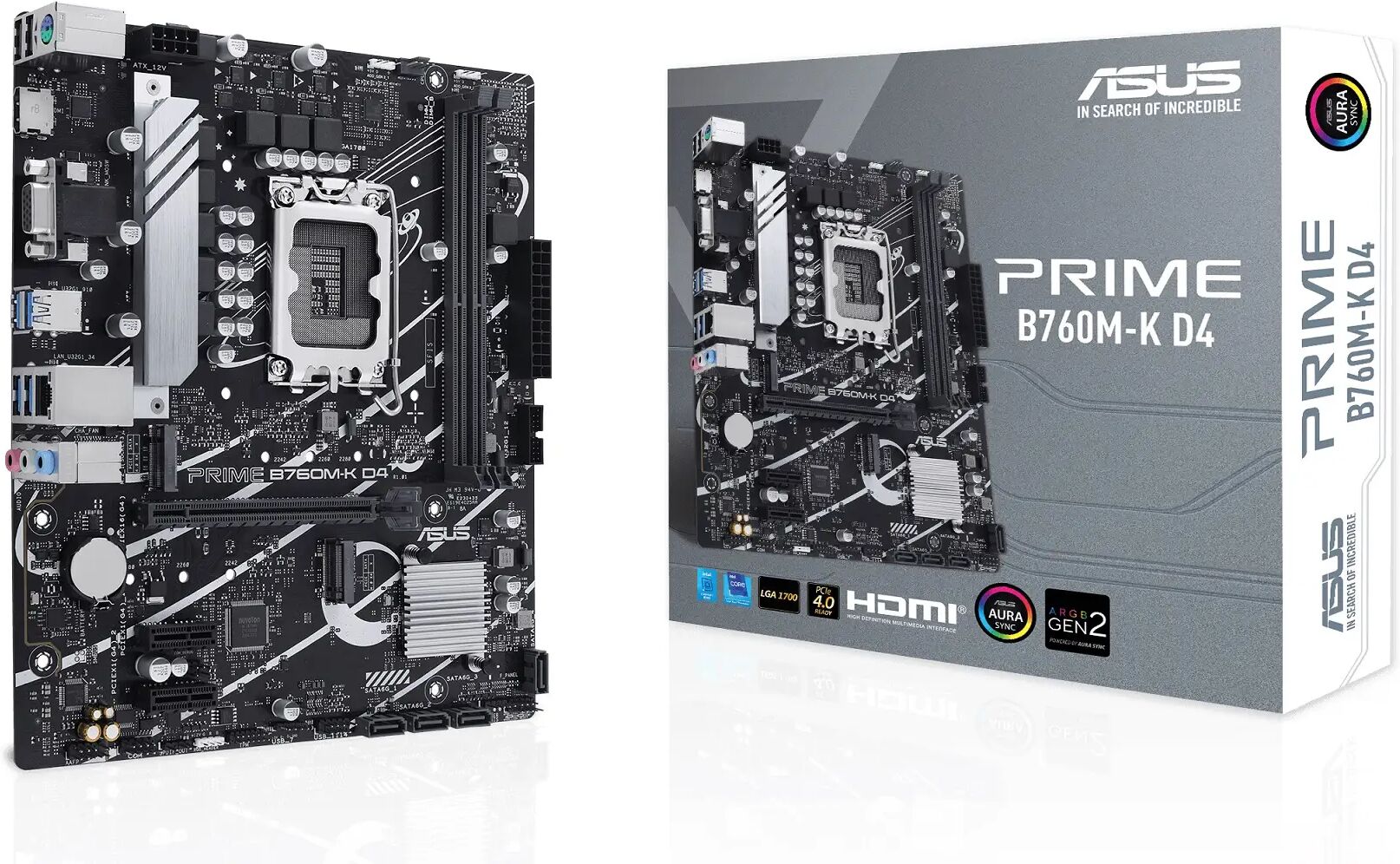 Asus PRIME B760M-K D4 Intel DDR4 Micro ATX Motherboard - Socket 1700