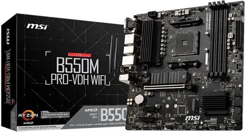 MSI B550M PRO-VDH WIFI AMD Ryzen Micro Motherboard - Socket AM4