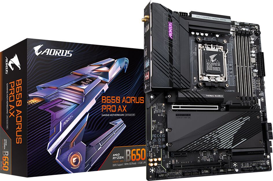 Gigabyte B650 AORUS PRO AX AMD Ryzen DDR5 ATX WIFI Motherboard - Socket AM5