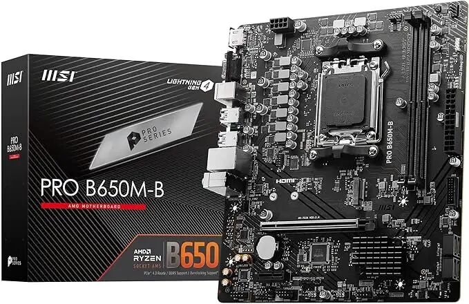 MSI AMD Ryzen PRO B650M-B AM5 PCIe 4.0 DDR5 MicroATX Motherboard