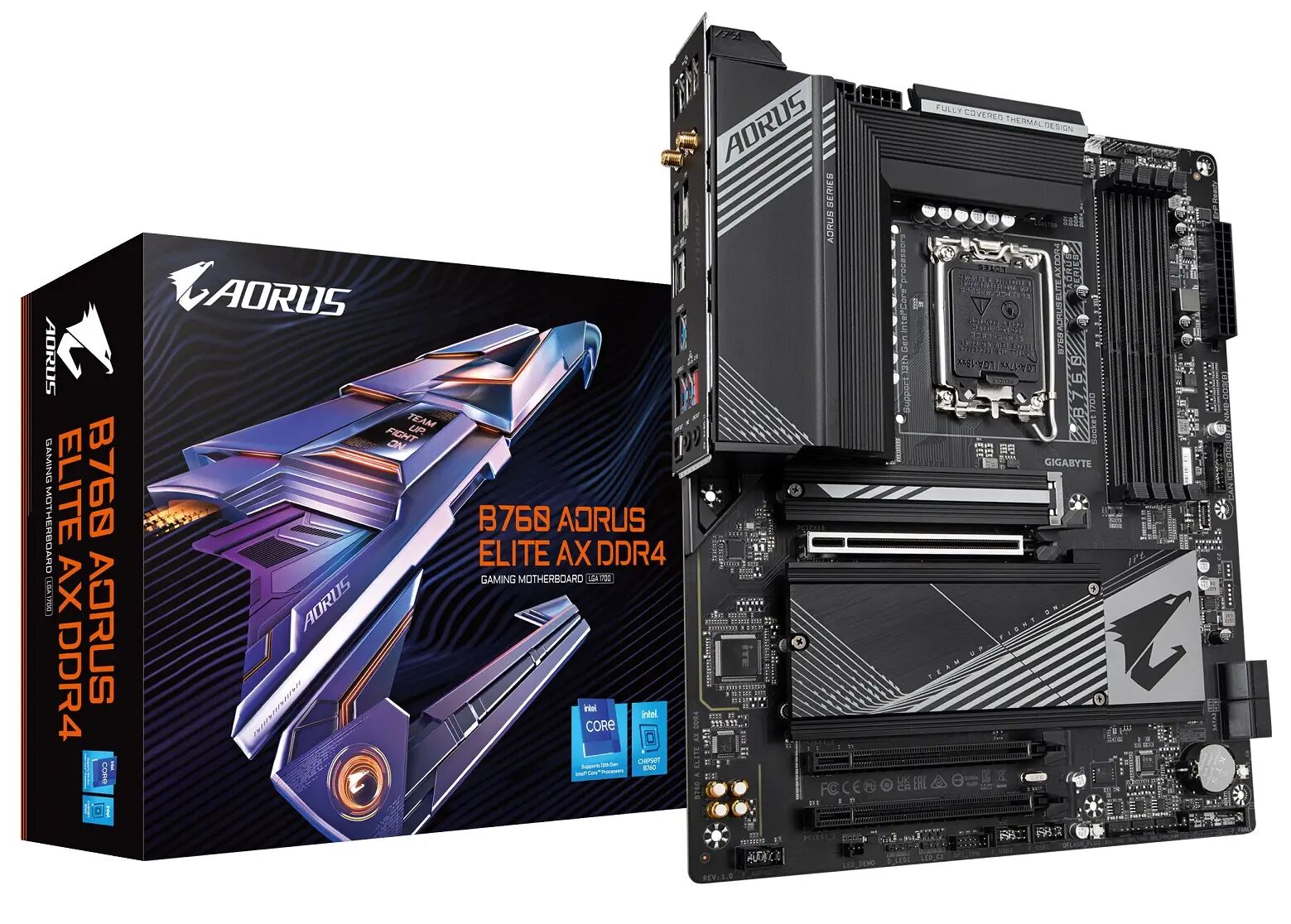 Gigabyte B760 AORUS ELITE AX DDR4 Intel ATX WIFI Motherboard - LGA 1700