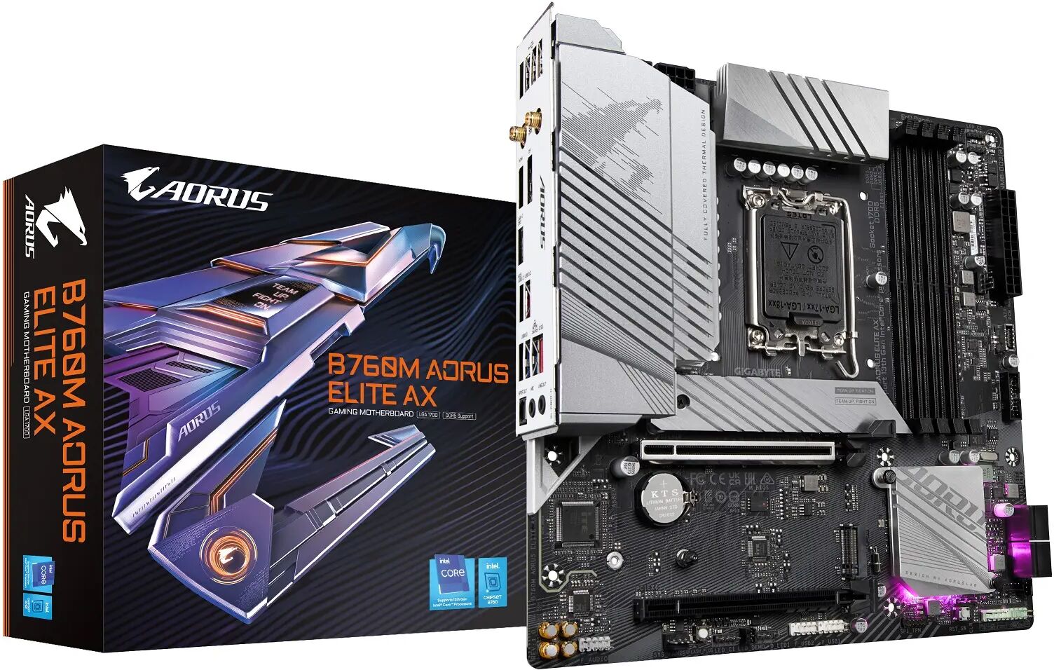 Gigabyte B760M AORUS ELITE AX Intel DDR5 Micro ATX WIFI Motherboard - LGA 1700