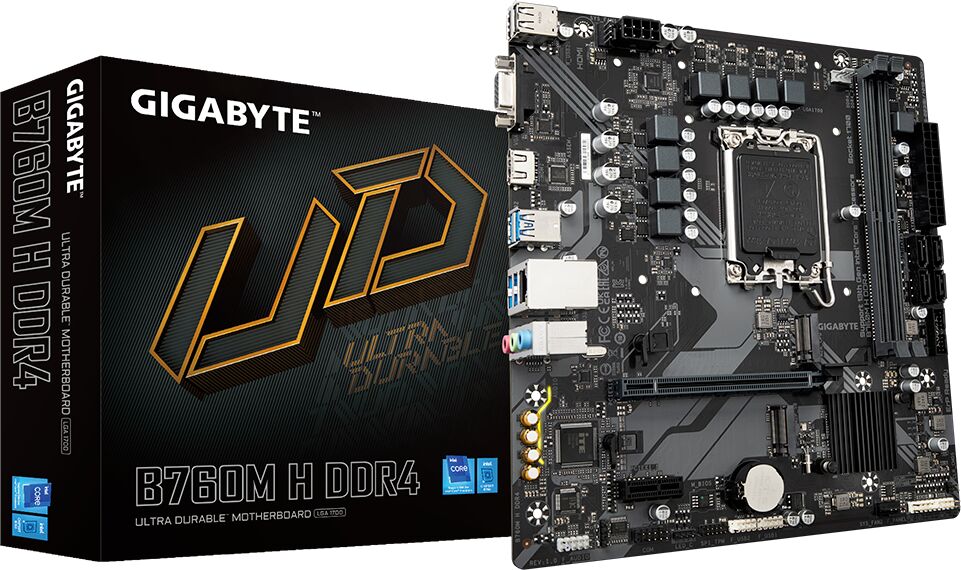 Gigabyte B760M H DDR4 Micro ATX Motherboard - LGA 1700