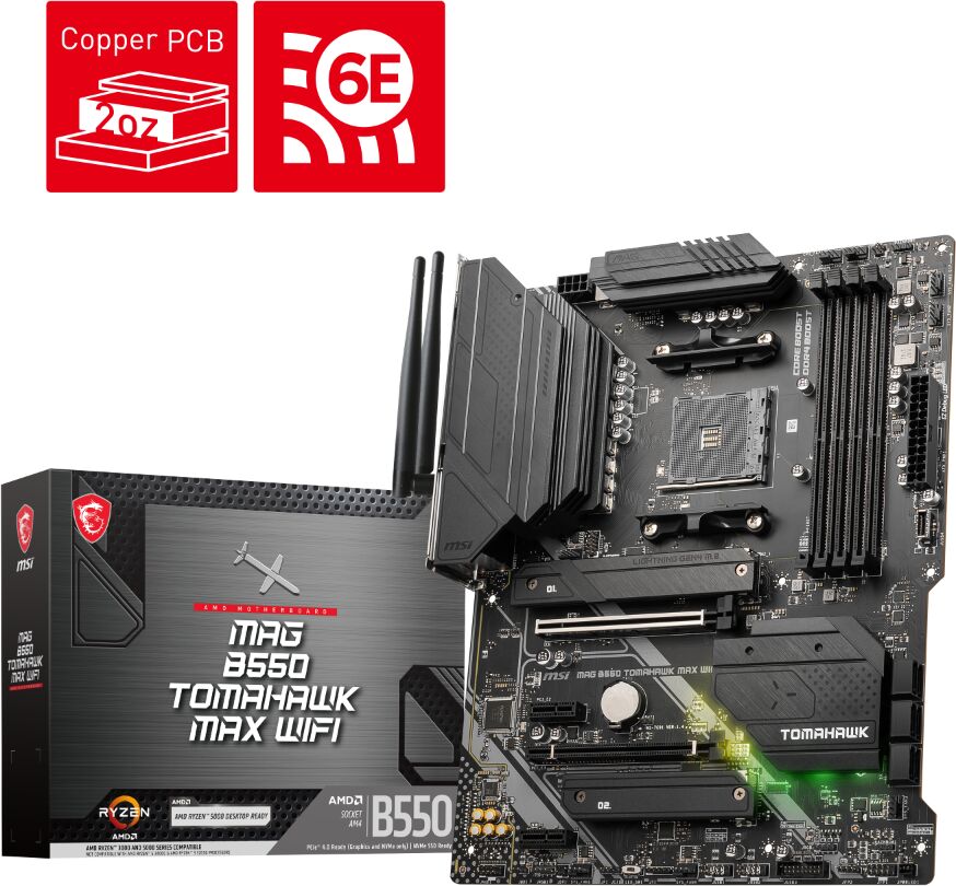 AWD-IT MSI MAG B550 TOMAHAWK MAX WIFI Motherboard - AM4